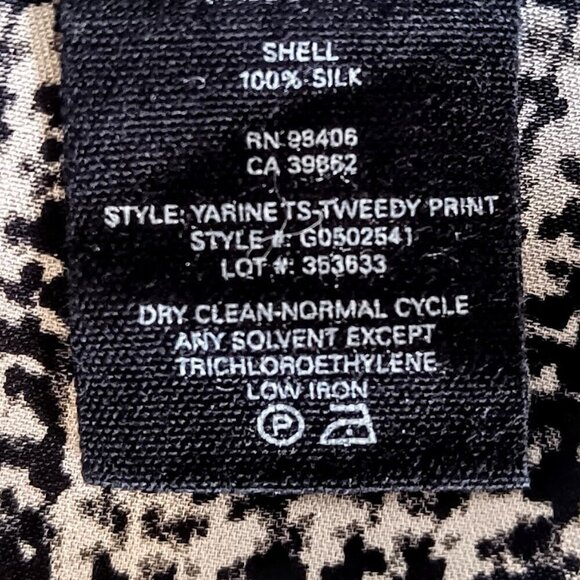 Theory Yarine Tweed Silk Georgette Sleeveless Blouse - Picture 7 of 7